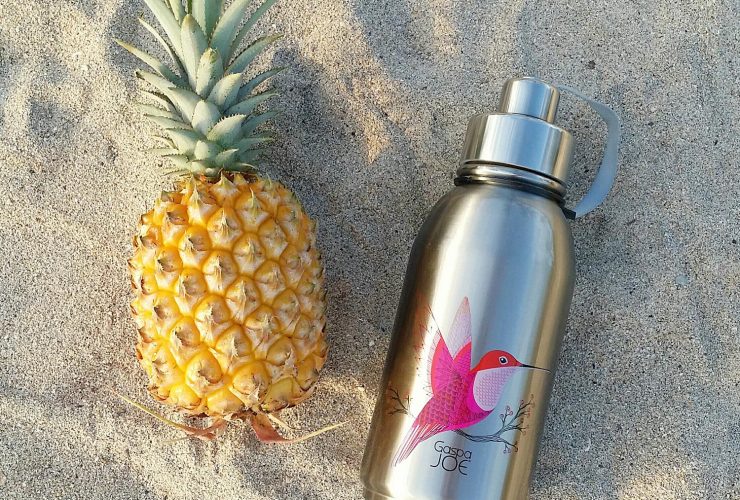 Gourde isotherme en inox Gaspajoe, marque française d'accessoires zéro déchet. Mademoiselle Coccinelle, blogueuse green